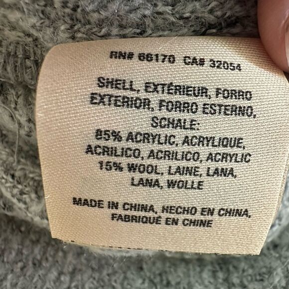 Anthropologie Moth Eira Drop Waist Turtleneck Grey Oversized Sweater Dress S - Picture 7 of 8